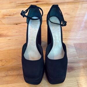 SCHUTZ Platform Black Heels…. Worn once!